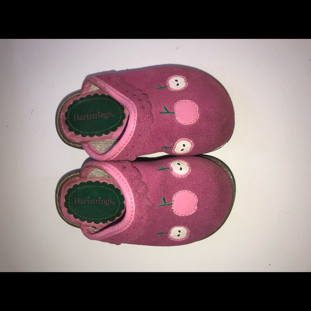 Hartstrings pink apple suede clogs Mules shoes 6